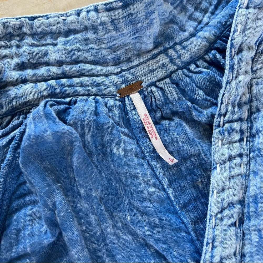 Free People Maxi Chambray Jean Dress Sz Small - Picture 4 of 4